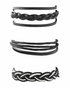 Best deal ⌛ Multi-Pack Black Braided Cord Bracelet 3 Pack 🔔 -Playboy Shop 03791118 b