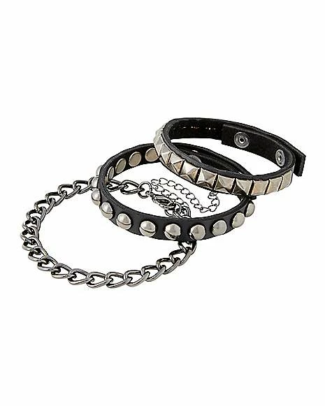 Outlet 😍 Multi-Pack Studded Bracelets - 3 Pack ✨ 3 Outlet 😍 Multi-Pack Studded Bracelets - 3 Pack ✨