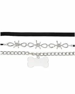 Cheapest 🧨 Barbed Wire 🦮 Dog Bone Charm Chain Necklace 🛒 -Playboy Shop 03791423 b