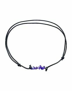 Coupon ⌛ Amethyst Semi-Precious Stone Choker Necklace ✔️
