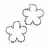 Cheap 🥰 Flower Outline Hoop Earrings - 18 Gauge ❤️ -Playboy Shop 03791530 a