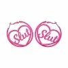 Best Pirce 🔔 Slut Cursive Heart Hoop Earrings - 18 Gauge 🛒 -Playboy Shop 03791548 a