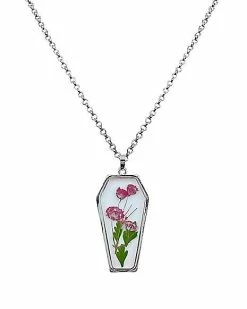 Best reviews of 🎁 Pressed Roses Coffin Pendant Necklace ✔️
