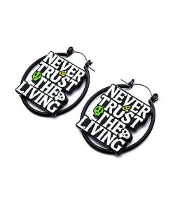 Cheapest ✨ Never Trust The Living Beetlejuice Dangle Earrings - 22 Gauge 🛒 -Playboy Shop 03793478 b