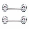 Best reviews of ⌛ White Jason Voorhees Mask Nipple Barbells 14 Gauge - Friday the 13th 👍