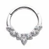 Cheap π CZ Silvertone Leaf Hinged Septum Ring - 16 Gauge π 2 Cheap π CZ Silvertone Leaf Hinged Septum Ring - 16 Gauge π -Playboy Shop 03794872 a