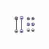 Budget 🧨 Multi-Pack CZ Purple Barbells with Extra Balls - 14 Gauge 🎉 -Playboy Shop 03798998 a