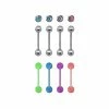 Flash Sale 😀 Multi-Pack Glow in the Dark Round CZ Barbells 8 Pack - 14 Gauge ❤️ -Playboy Shop 03799004 a