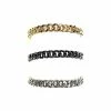 Best deal 🛒 Multi-Pack Goldtone Black and Silvertone Chain Bracelets - 3 Pack ✔️ -Playboy Shop 03799624 a