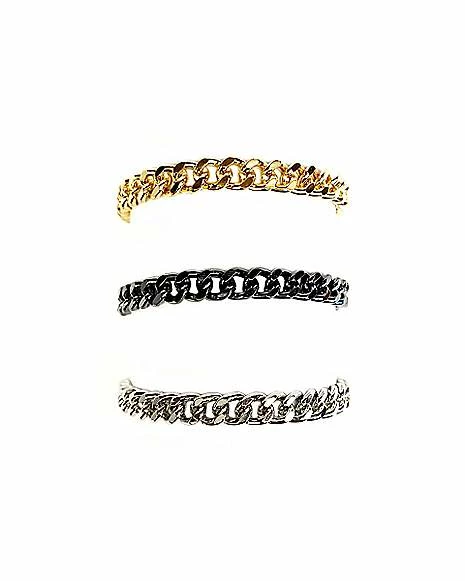 Best deal π Multi-Pack Goldtone Black and Silvertone Chain Bracelets - 3 Pack βοΈ 3 Best deal π Multi-Pack Goldtone Black and Silvertone Chain Bracelets - 3 Pack βοΈ