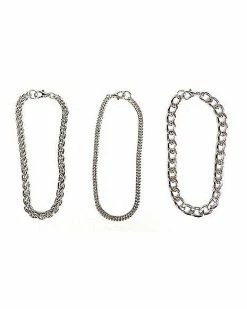 Deals 🛒 Multi-Pack Silvertone Chain Bracelets 3 Pack 🔥 -Playboy Shop 03799665 b