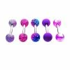 New π Multi-Pack Pink and Purple Barbells 5 Pack - 14 Gauge 𧨠1 New π Multi-Pack Pink and Purple Barbells 5 Pack - 14 Gauge 𧨠-Playboy Shop 03801198 a