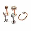 Cheapest 🎉 Multi-Pack Rose Goldtone Labret Lip Rings 5 Pack - 16 Gauge 🔔 -Playboy Shop 03801248 a