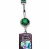 Outlet 🌟 CZ Recently Deceased Beetlejuice Dangle Belly Ring - 14 Gauge 🛒 -Playboy Shop 03801305 a