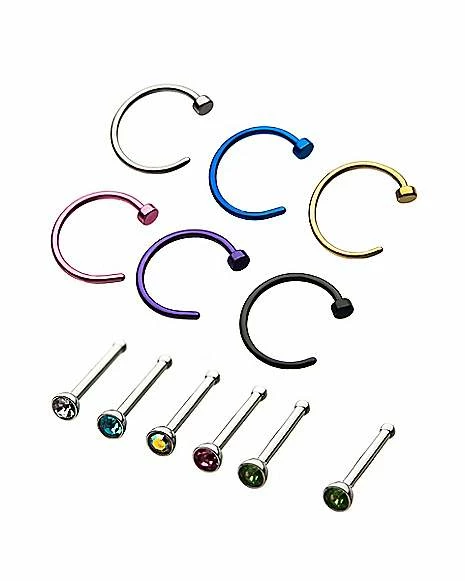 Best reviews of π Multi-Pack Colored Hoop Nose Rings and CZ Bone Nose Rings 12 Pack - 20 Gauge 𧨠6 Best reviews of π Multi-Pack Colored Hoop Nose Rings and CZ Bone Nose Rings 12 Pack - 20 Gauge 𧨠- Image 4