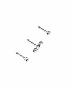 Top 10 β 3 Gem CZ Nose Pins 3 Pack - 20 Gauge π 7 Top 10 β 3 Gem CZ Nose Pins 3 Pack - 20 Gauge π -Playboy Shop 03802071 b