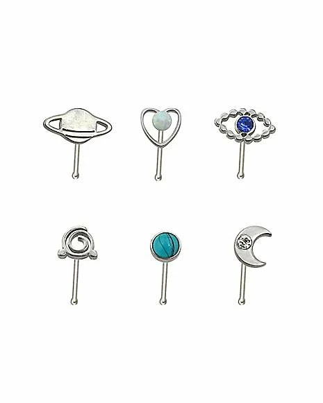 Best deal π Multi-Pack CZ Galaxy Bone Nose Rings 6 Pack - 20 Gauge π 6 Best deal π Multi-Pack CZ Galaxy Bone Nose Rings 6 Pack - 20 Gauge π - Image 4