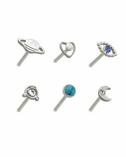 Best deal π Multi-Pack CZ Galaxy Bone Nose Rings 6 Pack - 20 Gauge π 12 Best deal π Multi-Pack CZ Galaxy Bone Nose Rings 6 Pack - 20 Gauge π -Playboy Shop 03802691 a