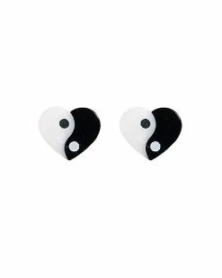 Promo ❤️ Yin Yang Heart Fake Plugs - 18 Gauge 🎁