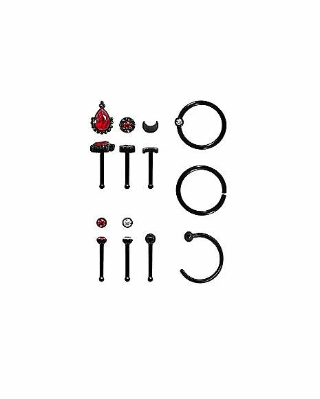 Flash Sale π Multi-Pack Black CZ Moon Nose Rings 9 Pack - 20 Gauge βοΈ 5 Flash Sale π Multi-Pack Black CZ Moon Nose Rings 9 Pack - 20 Gauge βοΈ - Image 3