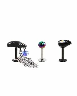 Budget π Multi-Pack CZ Moon Chain Dangle Cartilage Earrings 3 Pack - 18 Gauge π₯ 9 Budget π Multi-Pack CZ Moon Chain Dangle Cartilage Earrings 3 Pack - 18 Gauge π₯ -Playboy Shop 03803848 d