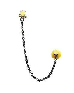 Best Pirce 🧨 Multi-Pack Bee and Sunflower Chain Cartilage Earring 2 Pack - 18 Gauge 🎁 -Playboy Shop 03803897 d