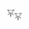 Promo π Silvertone Weed Leaf Nipple Stirrups - 14 Gauge π 1 Promo π Silvertone Weed Leaf Nipple Stirrups - 14 Gauge π -Playboy Shop 03804879 a