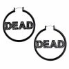 Hot Sale ❤️ Black Glitter Dead Hoop Earrings 🥰 -Playboy Shop 03804937 a