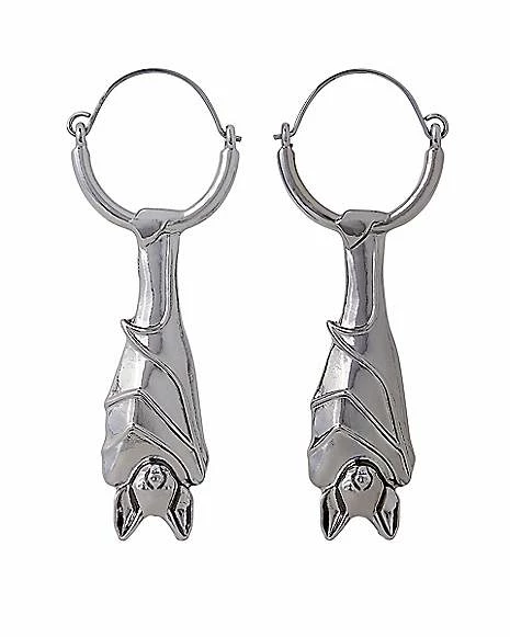 Discount ⭐ Wrapped Bat Hoop Dangle Earrings 😀 3 Discount ⭐ Wrapped Bat Hoop Dangle Earrings 😀
