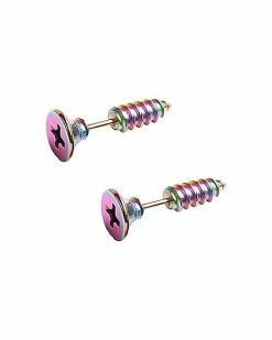 Discount ✨ Anodized Screw Fake Taper Earrings - 16 Gauge ❤️