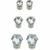 Top 10 😉 Multi-Pack Round CZ Magnetic Fake Stud Earrings - 3 Pair 🎁 -Playboy Shop 03805710 a