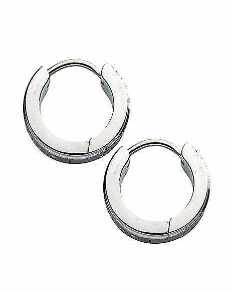 Brand new β¨ Silvertone Greek Symbol Huggie Hoop Earrings - 18 Gauge π 6 Brand new β¨ Silvertone Greek Symbol Huggie Hoop Earrings - 18 Gauge π - Image 4