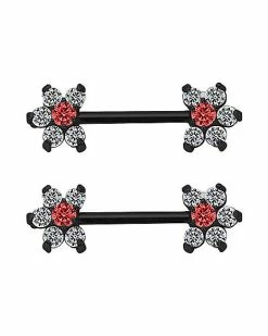 Best reviews of 🎉 CZ Flower Nipple Barbells - 14 Gauge 😀