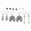Outlet 🤩 Multi-Pack Skeleton Studs and Dangle Hoop Earrings - 6 Pair 🎁 -Playboy Shop 03806684 a