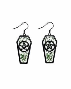 Brand new 🎉 Coffin Pentagram Dangle Earrings - 18 Gauge ⌛