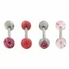 Hot Sale ⭐ Multi-Pack Glitter Glow Barbells 4 Pack - 14 Gauge 😉 -Playboy Shop 03807989 a