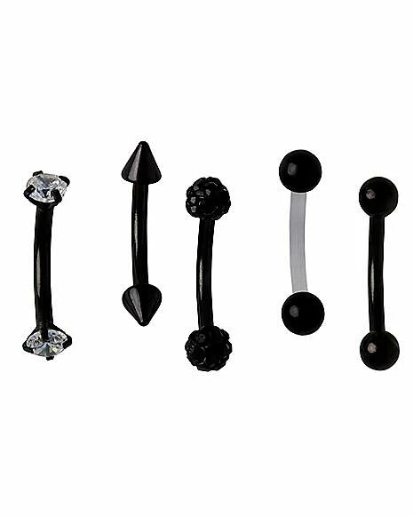 Best deal π― Multi-Pack Black CZ Curved Barbells 5 Pack - 16 Gauge π 3 Best deal π― Multi-Pack Black CZ Curved Barbells 5 Pack - 16 Gauge π
