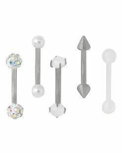 Discount 🥰 Multi-Pack Faux Opal Spike Barbells 5 Pack - 16 Gauge 🤩 5 Discount 🥰 Multi-Pack Faux Opal Spike Barbells 5 Pack - 16 Gauge 🤩 -Playboy Shop 03808128 b