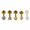 Hot Sale β€οΈ Multi-Pack Goldplated CZ Labrets 5 Pack - 16 Gauge βοΈ 1 Hot Sale β€οΈ Multi-Pack Goldplated CZ Labrets 5 Pack - 16 Gauge βοΈ -Playboy Shop 03808169 a