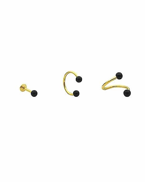 Best Pirce β€οΈ Multi-Pack Black and Goldtone Lip Rings 3 Pack - 16 Gauge π 3 Best Pirce β€οΈ Multi-Pack Black and Goldtone Lip Rings 3 Pack - 16 Gauge π