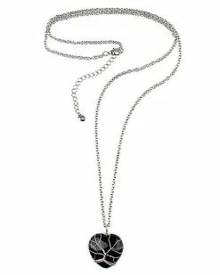Outlet ⌛ Onyx Cage Stone Heart Necklace 😉 -Playboy Shop 03813631 c
