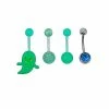 Budget 🎁 Multi-Pack Glow in the Dark Ghost Belly Ring 4 Pack -14 Gauge 🥰 -Playboy Shop 03814514 a