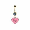 Discount 🛒 Angel Heart Dangle Belly Ring - 14 Gauge 😍 -Playboy Shop 03814548 a