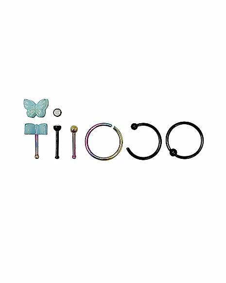 Promo β€οΈ Multi-Pack Butterly Nose Pins and Hoop Nose Rings 6 Pack - 20 Gauge π 3 Promo β€οΈ Multi-Pack Butterly Nose Pins and Hoop Nose Rings 6 Pack - 20 Gauge π