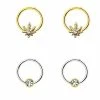 Wholesale 😉 Multi-Pack CZ Weed Leaf Captive Rings 4 Pack - 16 Gauge ⌛ -Playboy Shop 03814654 a