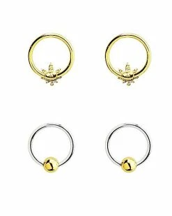 Wholesale π Multi-Pack CZ Weed Leaf Captive Rings 4 Pack - 16 Gauge β 9 Wholesale π Multi-Pack CZ Weed Leaf Captive Rings 4 Pack - 16 Gauge β -Playboy Shop 03814654 d