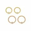 New 👍 Multi-Pack Round CZ Goldplated Captive Rings 4 Pack - 16 Gauge 🎁 -Playboy Shop 03814787 a