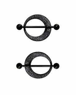Discount ✨ Black and Blue Crescent Moon Nipple Shields - 14 Gauge 💯 -Playboy Shop 03814811 d