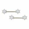 Buy 🥰 CZ Titanium Star Nipple Barbells - 14 Gauge 🛒 -Playboy Shop 03814886 a