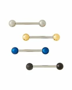 Outlet 👍 Multi-Pack Multi-Color Titanium Barbells 4 Pack - 14 Gauge 😍
